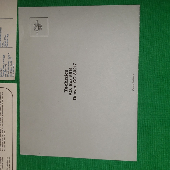 Panasonic Technics Vintage Receiver Inserts - Picture 4 of 5